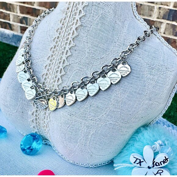 🩵Rare and Retired Tiffany & Co. Multi Heart Tag Necklace, Sterling Silver🩵 - Picture 3 of 9